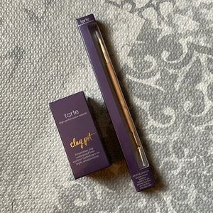NIB Tarte Amazonian Clay Waterproof Liner (Blackened Plum) & Bamboo Brush